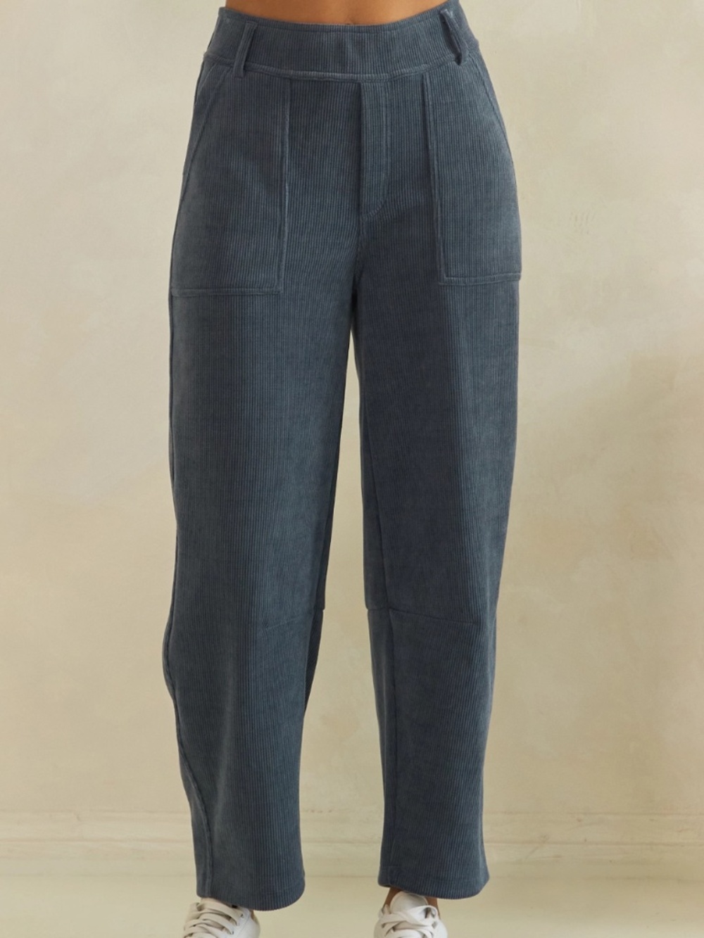 304 - Soft Corduroy Pants in Denim Blue